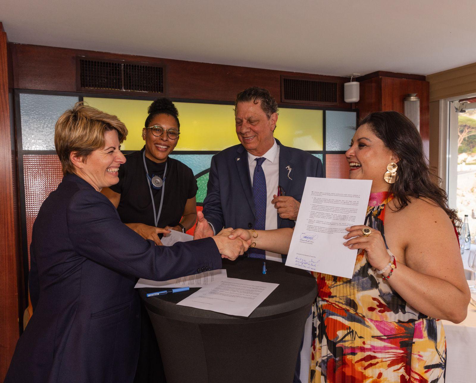 Cindy Quesada Hernández, ministra de la Condición de la Mujer, en la Conferencia de las Naciones Unidas sobre los Océanos de 2025 celebrada en Niza
