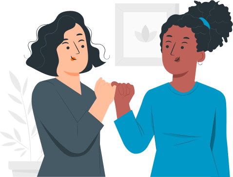 Imagen de ilustrativa para decoración del sitio de mujeres trabajando en equipo.