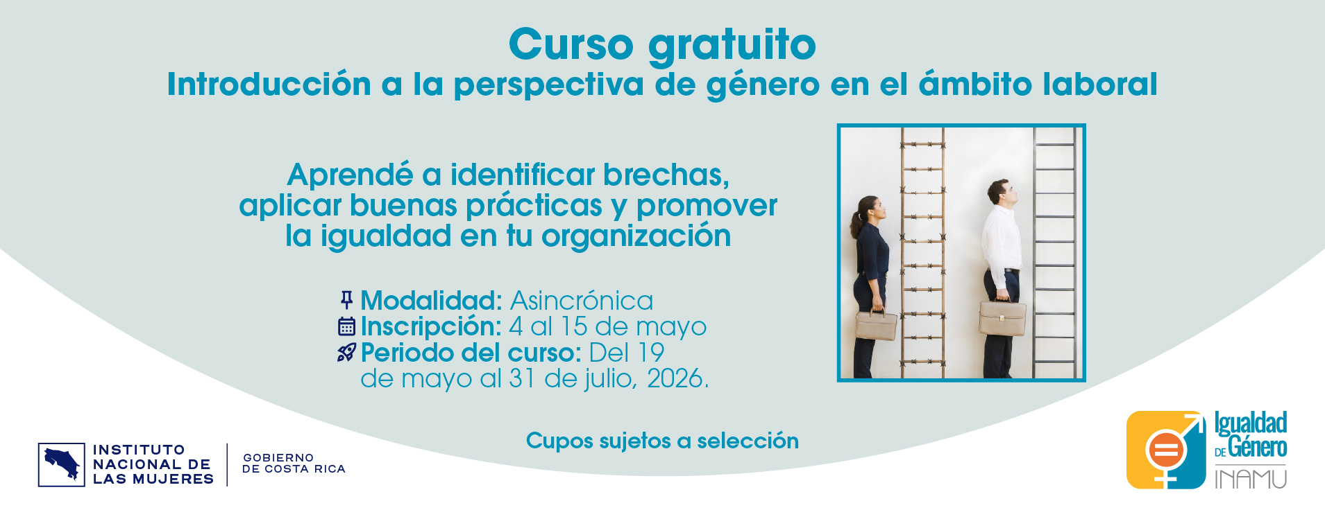 Banner informativo Curso perspectiva de género en el ámbito laboral