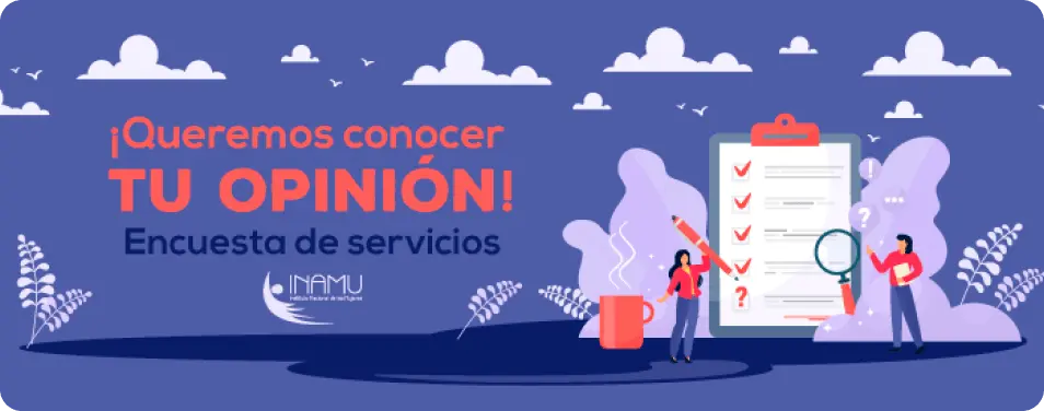 Banner informativo: Encuesta de servicios. Puede acceder a toda la información por medio de este banner. 