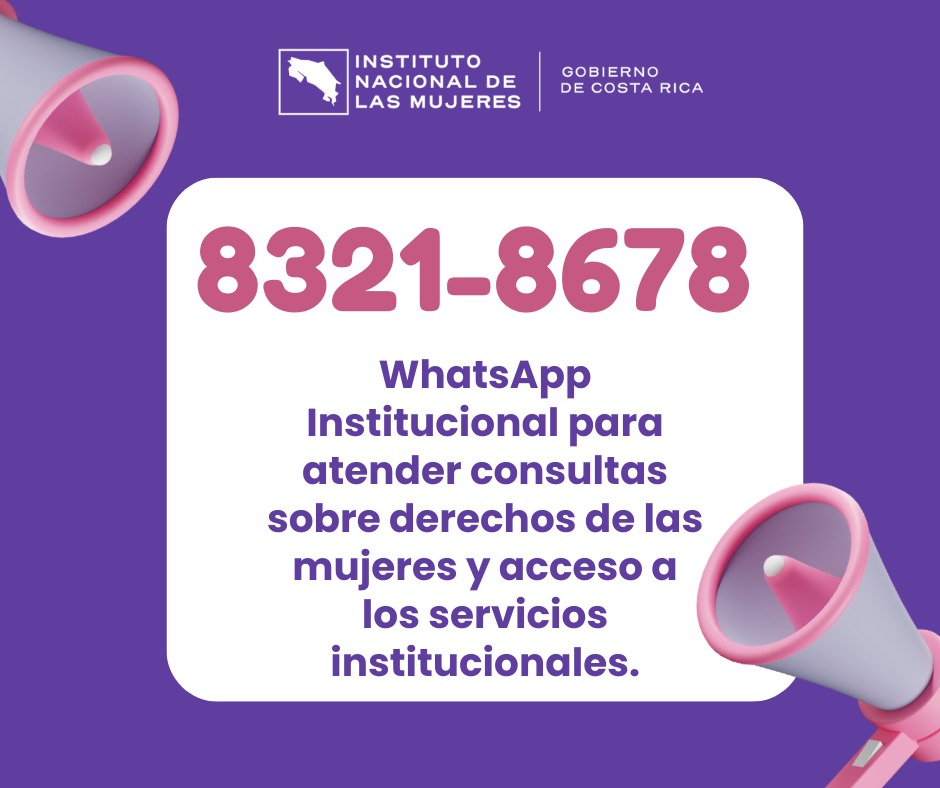 83218678 número de WhatsApp para atender consultas sobre derechos de las mujeres